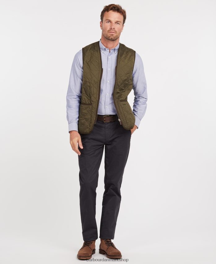 oliven polarquilt vest/foring med lynlås BR2BR22316 Mænd Barbour tøj