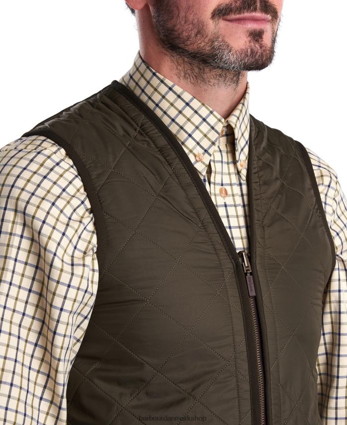 oliven polarquilt vest/foring med lynlås BR2BR22316 Mænd Barbour tøj