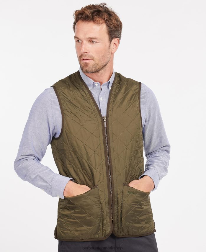 oliven polarquilt vest/foring med lynlås BR2BR22316 Mænd Barbour tøj