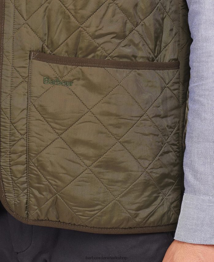 oliven polarquilt vest/foring med lynlås BR2BR22316 Mænd Barbour tøj