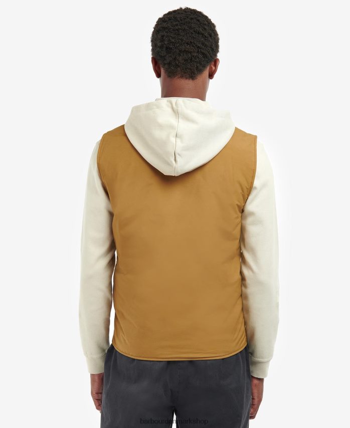 rødbrun harpen polstret vest BR2BR2243 Mænd Barbour tøj