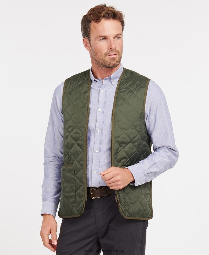 sort/moderne quiltet vest/foring med lynlås BR2BR22321 Mænd Barbour tøj
