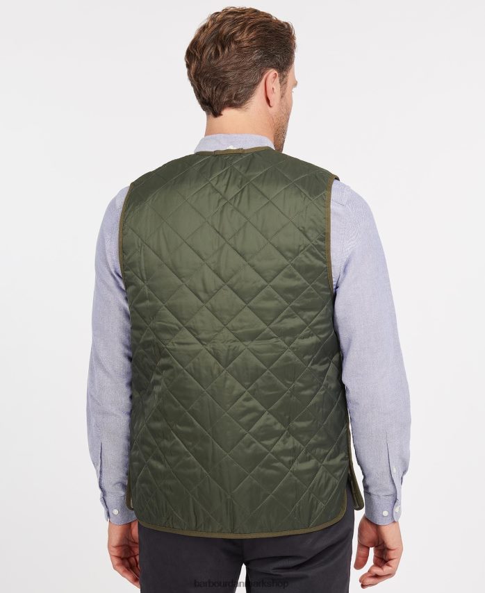 sort/moderne quiltet vest/foring med lynlås BR2BR22321 Mænd Barbour tøj