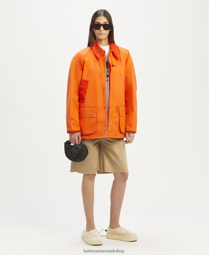 Hot pink malik bedale voksjakke BR2BR270 Mænd Palm Angels x Barbour tøj