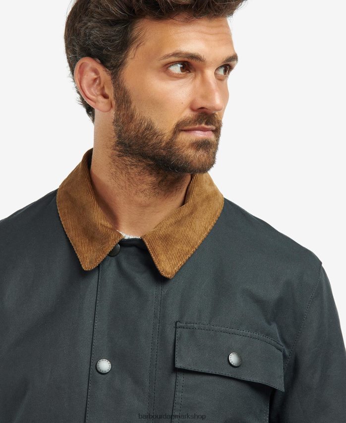 marine/flod birke tartan meldon vokset jakke BR2BR233 Mænd Barbour tøj