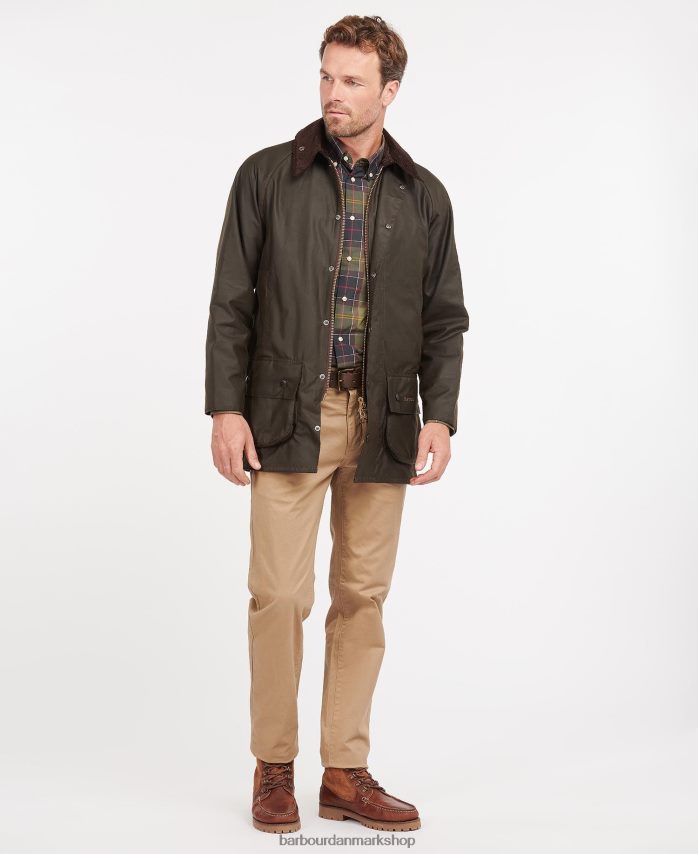 oliven klassisk beaufort voksjakke BR2BR21 Mænd Barbour tøj