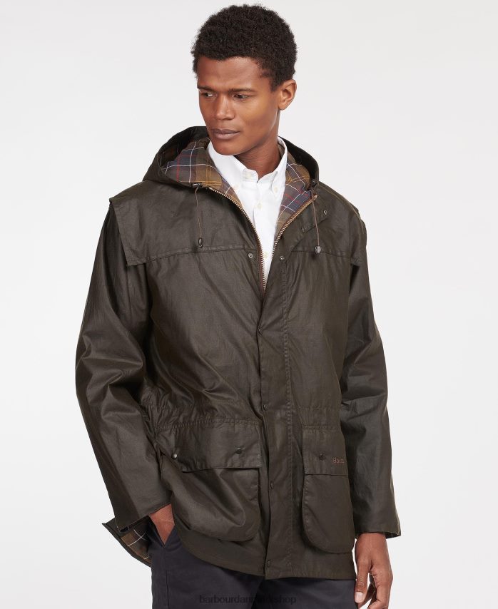 oliven klassisk durham voksjakke BR2BR243 Mænd Barbour tøj