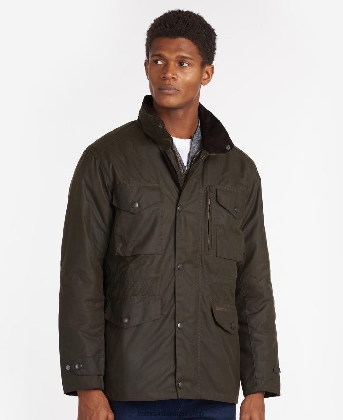 oliven sapper voks jakke BR2BR236 Mænd Barbour tøj