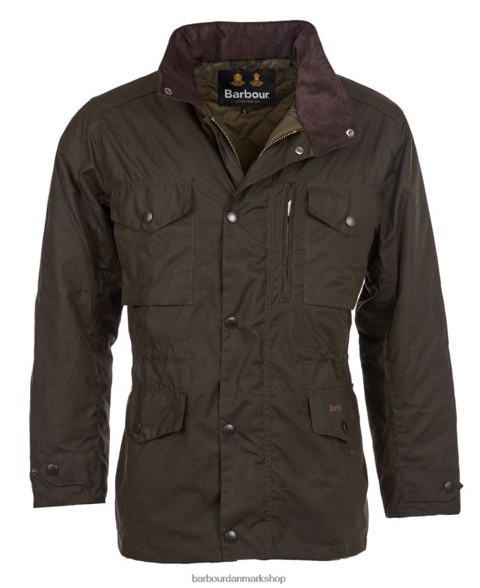 oliven sapper voks jakke BR2BR236 Mænd Barbour tøj