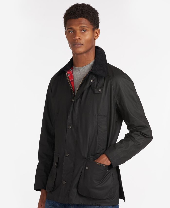 sort ashby voksjakke BR2BR28 Mænd Barbour tøj