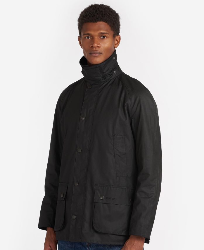 sort ashby voksjakke BR2BR28 Mænd Barbour tøj