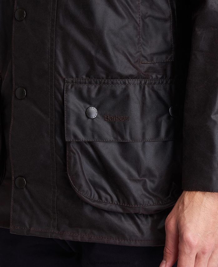 sort beaufort voks jakke BR2BR239 Mænd Barbour tøj