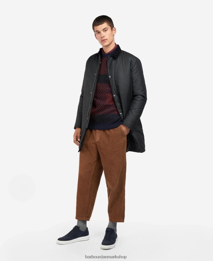 sort/cordovan kenstone voksjakke BR2BR271 Mænd Barbour tøj