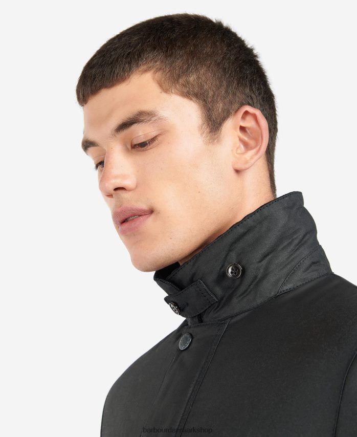 sort/cordovan kenstone voksjakke BR2BR271 Mænd Barbour tøj