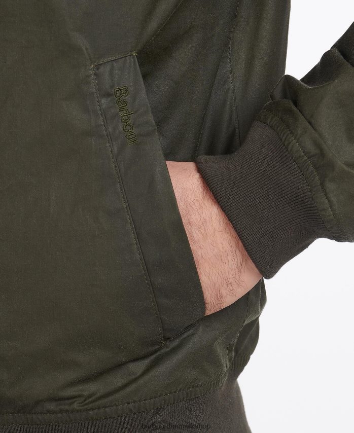 sort let royston vokset bomuldsjakke BR2BR211 Mænd Barbour tøj