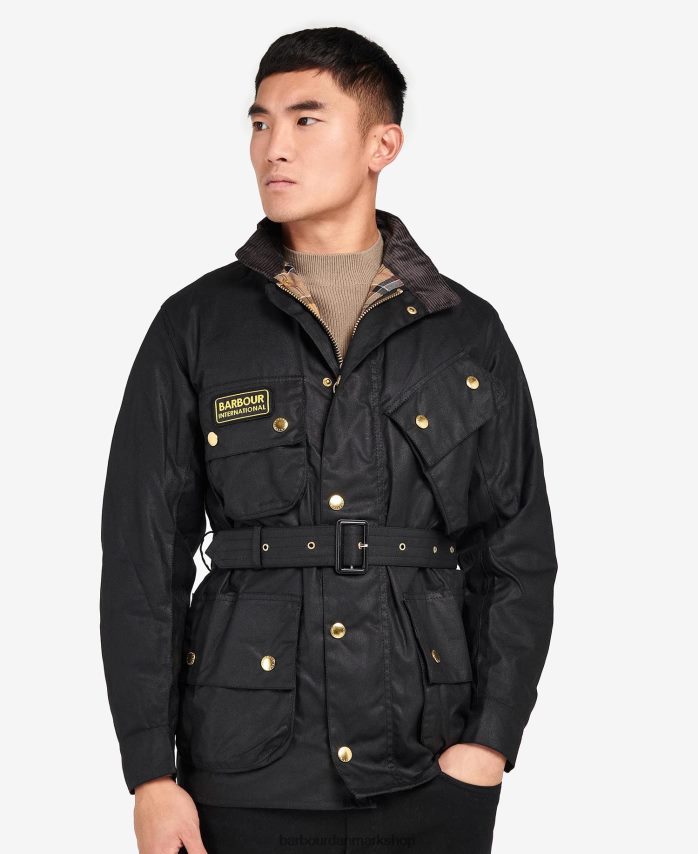 sort original vokset jakke BR2BR27 Mænd Barbour tøj